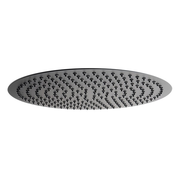 Alfi Brand Matte Black Stainless Steel 16" Round Ultra-Thin Rain Shower Head RAIN16R-BM - main